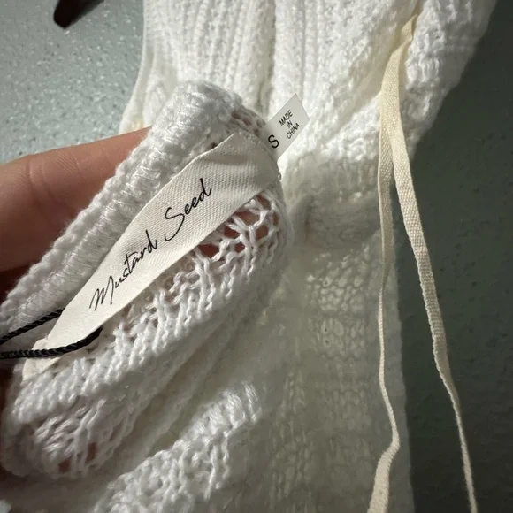 🔥NWT Mustard Seed White Sleeveless Maxi Dress Size S - Picture 9 of 9